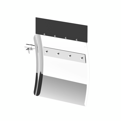 United Pacific 430 Stainless Steel 24" x 24" Competition Series Quarter Fender Set with Tube Mount Bracket