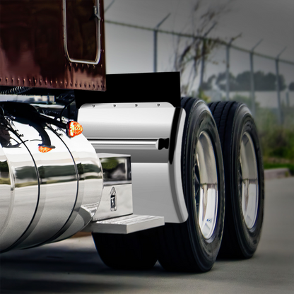 United Pacific 430 Stainless Steel 24" x 24" Competition Series Quarter Fender Set with Tube Mount Bracket