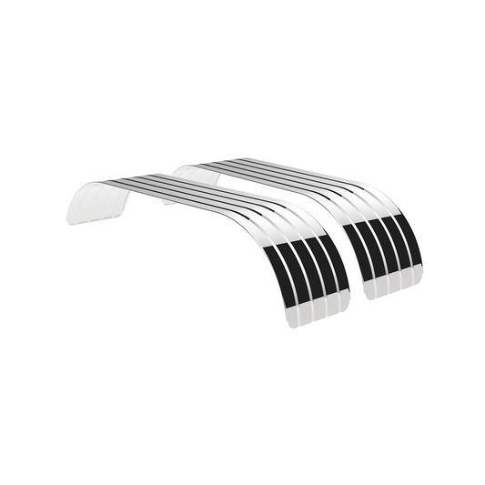 United Pacific 430 Stainless Steel Ribbed 126" Full Fender