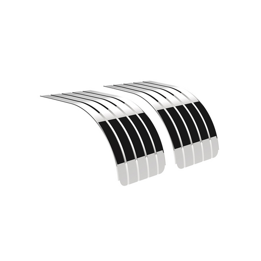 United Pacific 430 Stainless Steel Ribbed 60" Half Fender with 25" Drop