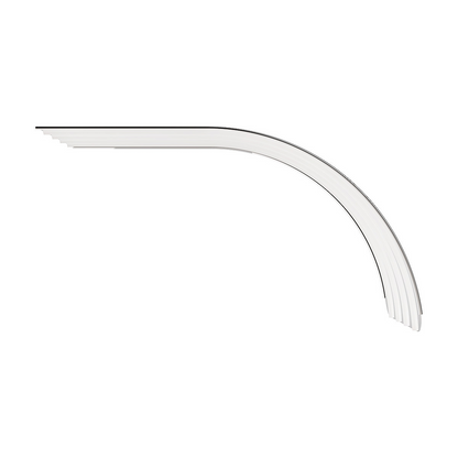 United Pacific 430 Stainless Steel Ribbed 60" Half Fender with 25" Drop