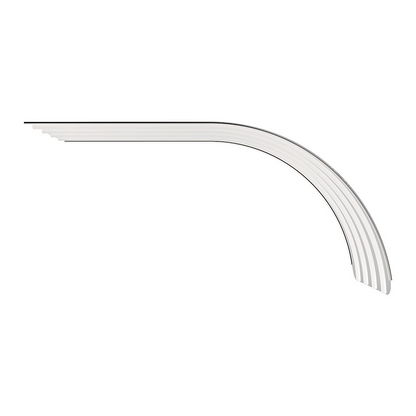 United Pacific 430 Stainless Steel Ribbed 66" Half Fender