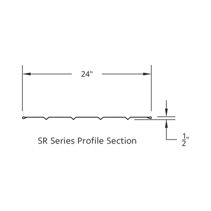 United Pacific 430 Stainless Steel Ribbed 80" Half Fender
