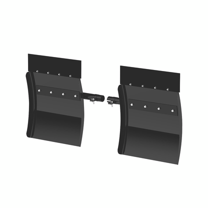 United Pacific Heavy Duty Black Poly 24" x 24" Competition Series Quarter Fender Set with Tube Mount Bracket