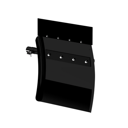 United Pacific Heavy Duty Black Poly 24" x 24" Competition Series Quarter Fender Set with Tube Mount Bracket