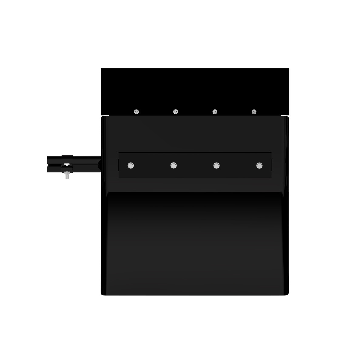 United Pacific Heavy Duty Black Poly 24" x 24" Competition Series Quarter Fender Set with Tube Mount Bracket