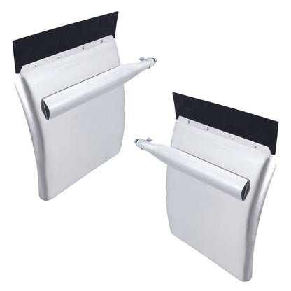United Pacific 430 Stainless Steel 24" x 24" Quarter Fender Set with Triangle Mount Bracket