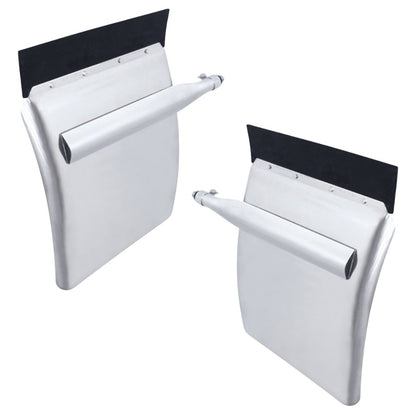 United Pacific 430 Stainless Steel 24" x 27" Quarter Fender Set with Triangle Mount Bracket