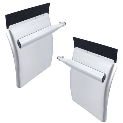 United Pacific 430 Stainless Steel 24" x 29" Quarter Fender Set with Triangle Mount Bracket