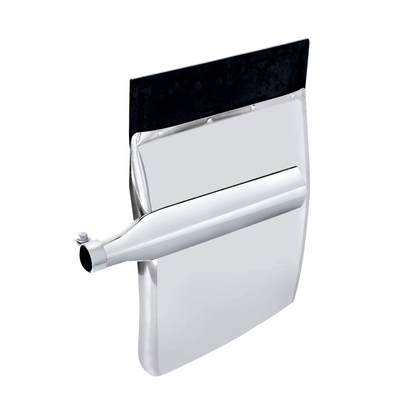 United Pacific 430 Stainless Steel 24" x 29" Quarter Fender Set with Triangle Mount Bracket