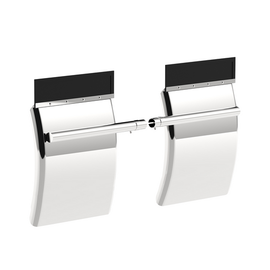 United Pacific 430 Stainless Steel 24" x 27" Quarter Fender Set with Tube Mount Bracket