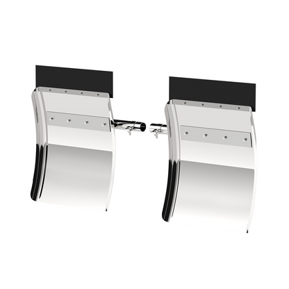United Pacific 430 Stainless Steel 24" x 27" Quarter Fender Set with Tube Mount Bracket