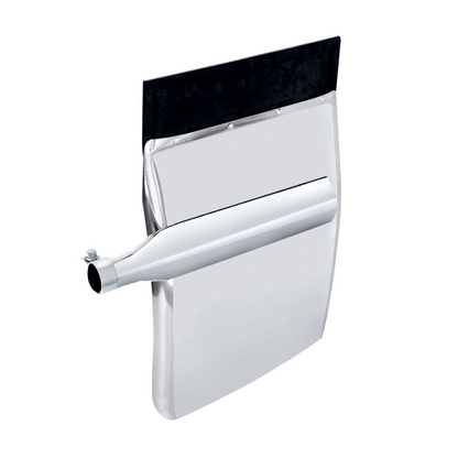 United Pacific 430 Stainless Steel 24" x 34" Quarter Fender Set with Triangle Mount Bracket