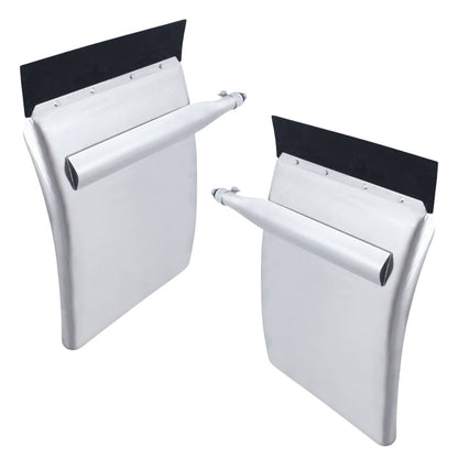 United Pacific 430 Stainless Steel 24" x 31" Quarter Fender Set with Triangle Mount Bracket