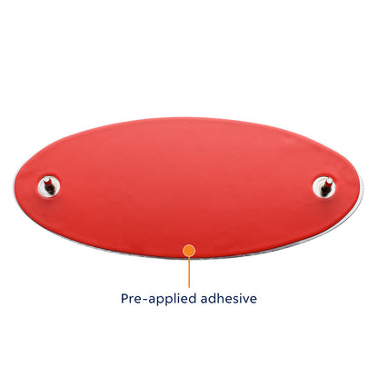 Peterbilt Logo Shape Chrome Die Cast USA Flag Emblem