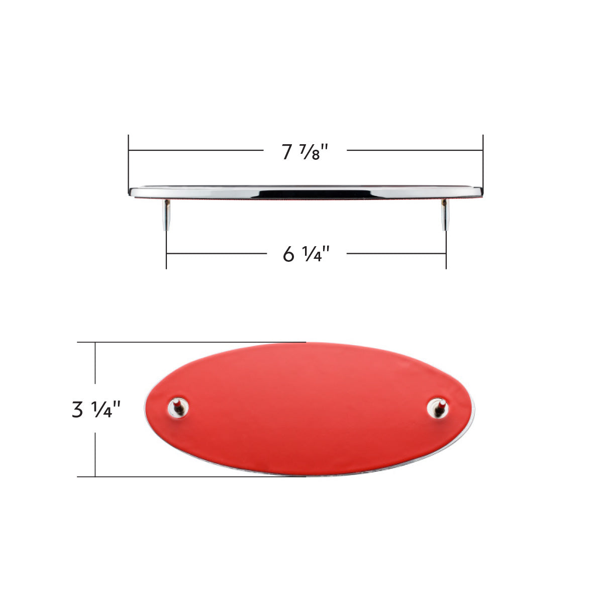 Peterbilt Logo Shape Chrome Die Cast USA Flag Emblem