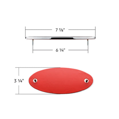 Peterbilt Logo Shape Chrome Die Cast USA Flag Emblem