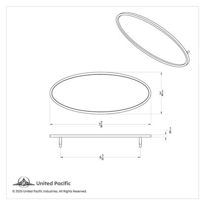 Peterbilt Logo Shape Chrome Die Cast USA Flag Emblem