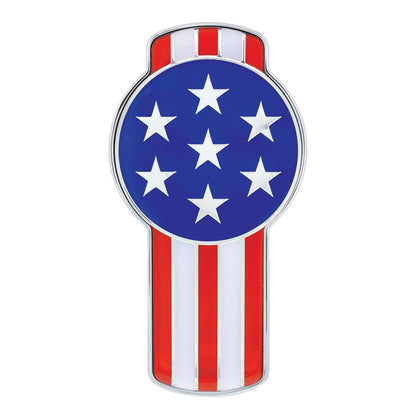 Kenworth Logo Shape Chrome Die Cast USA Flag Emblem for Kenworth T680 and T880