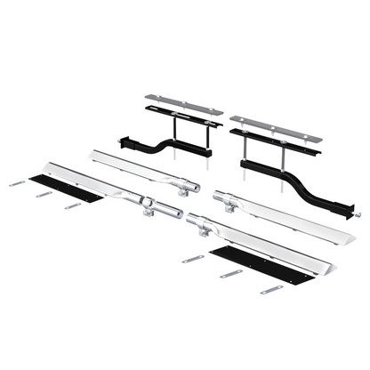 United Pacific 29" 430 Stainless Steel Universal Standard Duty Full Tandem Fender Mounting Arm Kit