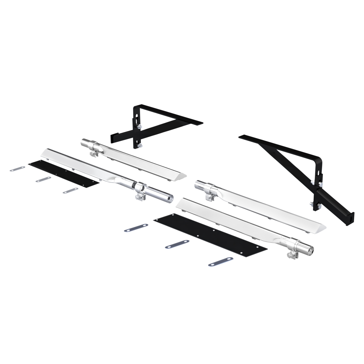United Pacific 29" 430 Stainless Steel Universal Heavy Duty Full Tandem Fender Mounting Arm Kit