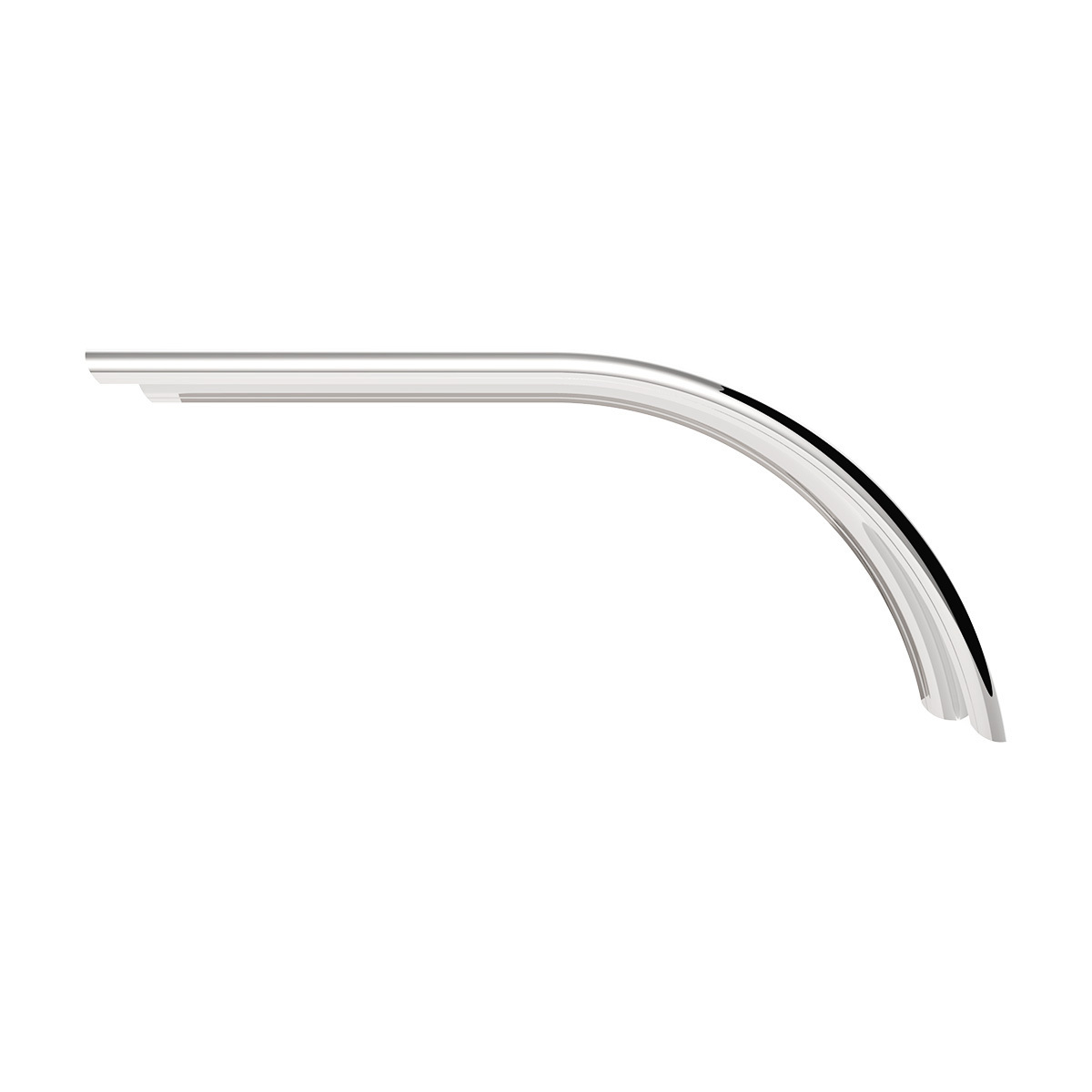 United Pacific 430 Stainless Steel Stamped Edge Smooth 60" Half Fender