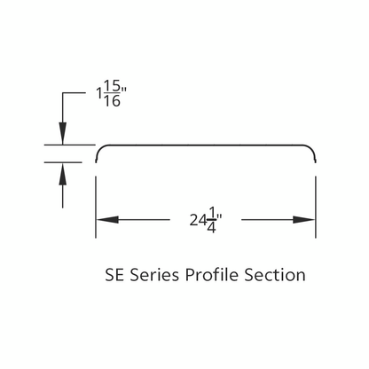 United Pacific 430 Stainless Steel Stamped Edge Smooth 66" Half Fender