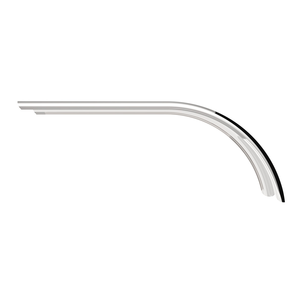 United Pacific 430 Stainless Steel Stamped Edge Smooth 66" Half Fender