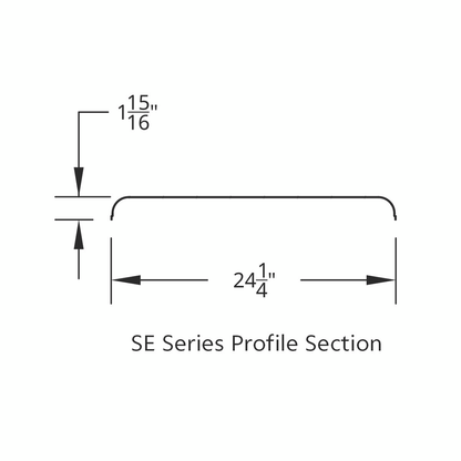 United Pacific 430 Stainless Steel Stamped Edge Smooth 80" Half Fender