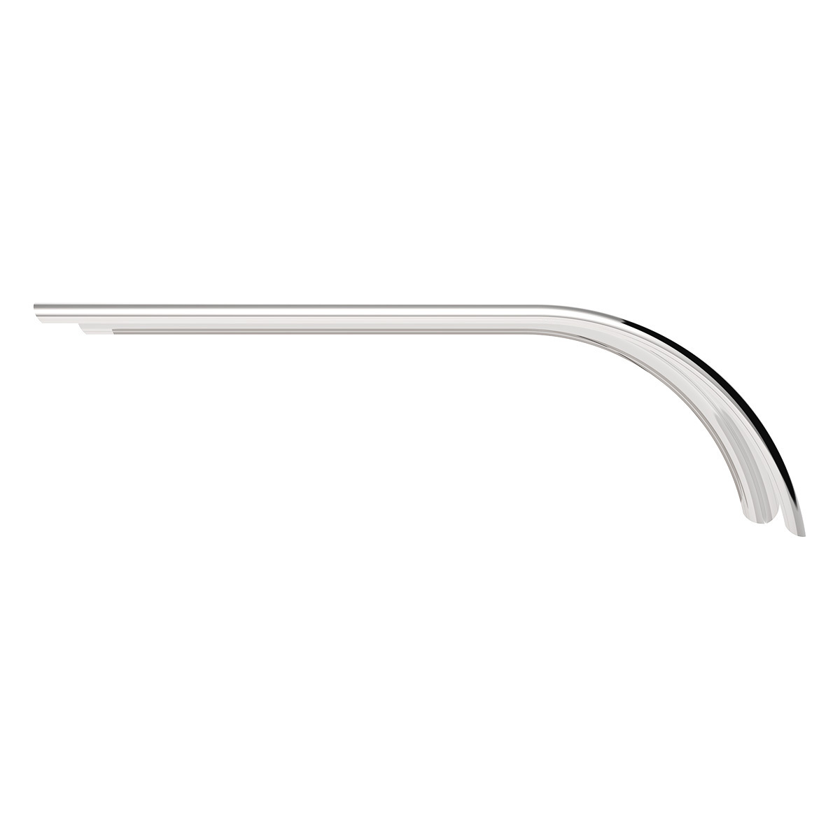 United Pacific 430 Stainless Steel Stamped Edge Smooth 80" Half Fender
