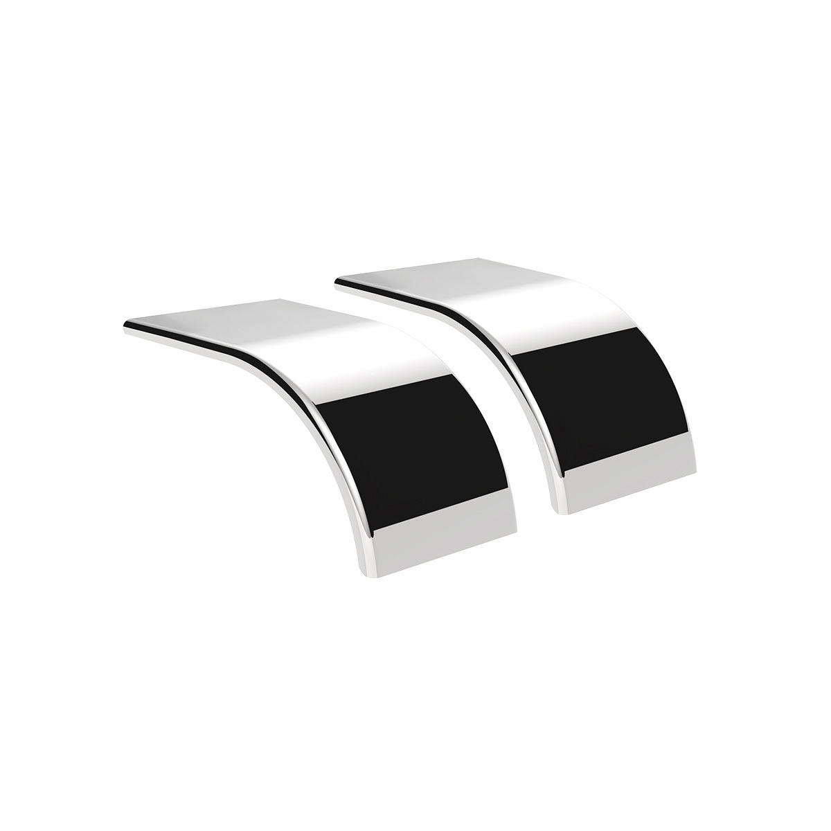 United Pacific 430 Stainless Steel Roll Formed Edge Smooth 60" Half Fender