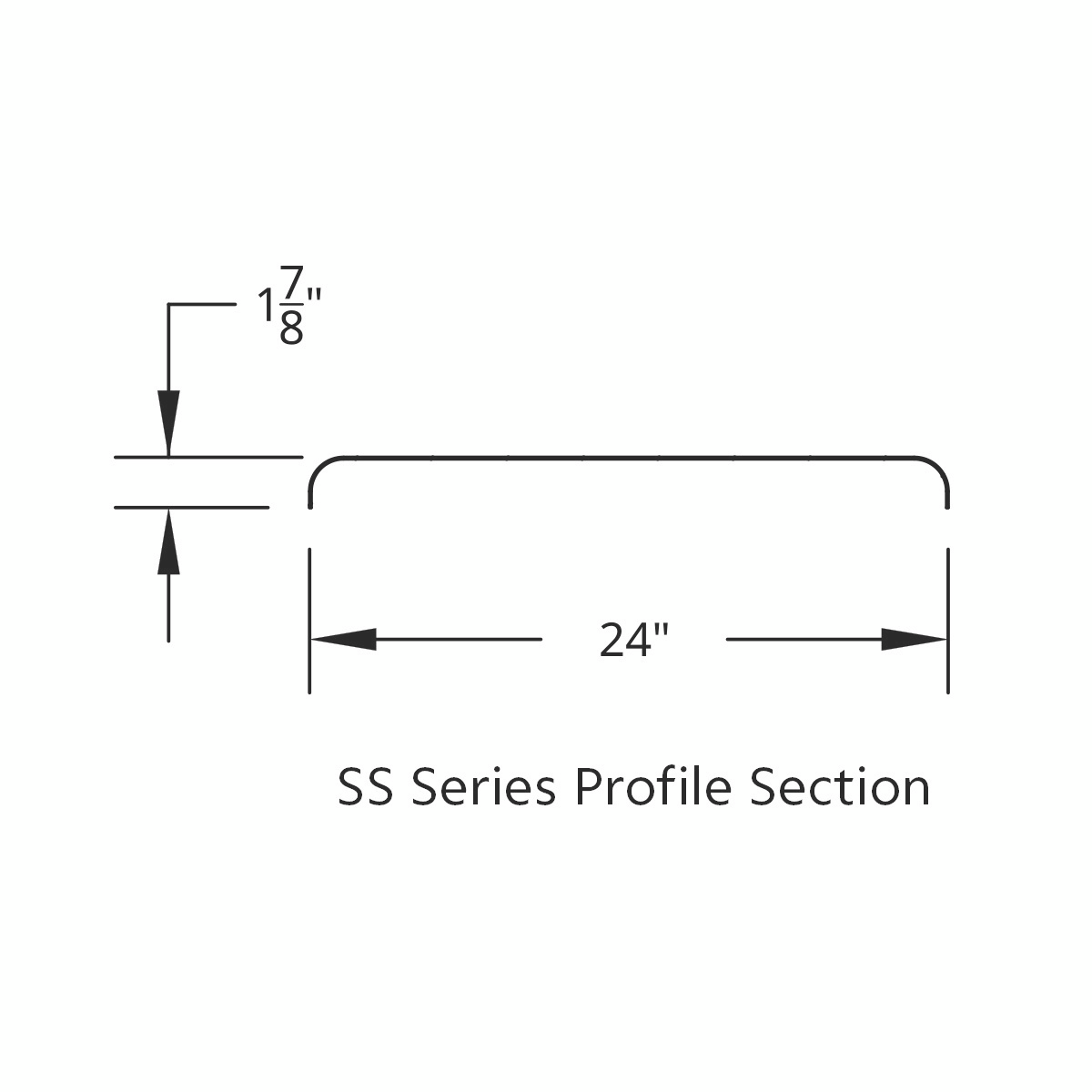 United Pacific 430 Stainless Steel Roll Formed Edge Smooth 80" Half Fender
