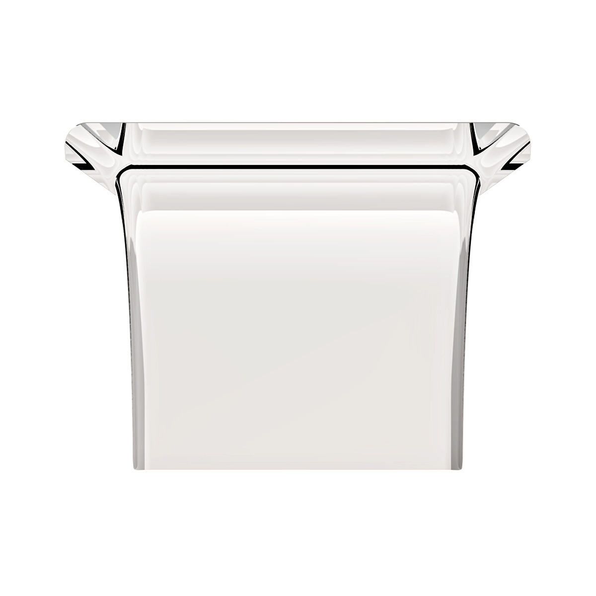 United Pacific 430 Stainless Steel Roll Formed Edge Smooth 80" Half Fender