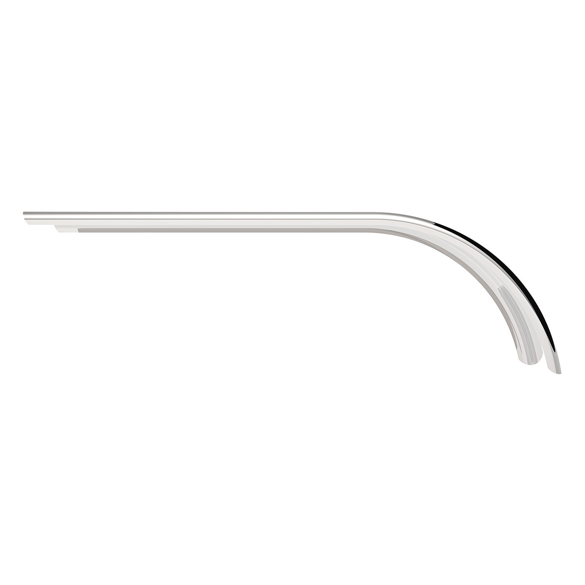 United Pacific 430 Stainless Steel Roll Formed Edge Smooth 80" Half Fender