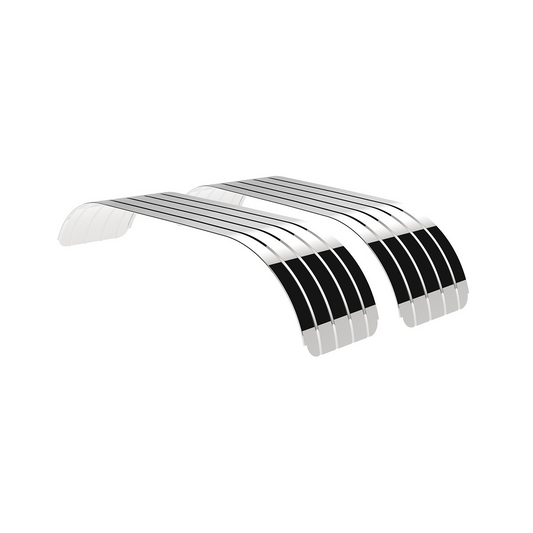 United Pacific 430 Stainless Steel Ribbed 120" Full Fender with 54" Fender Spread