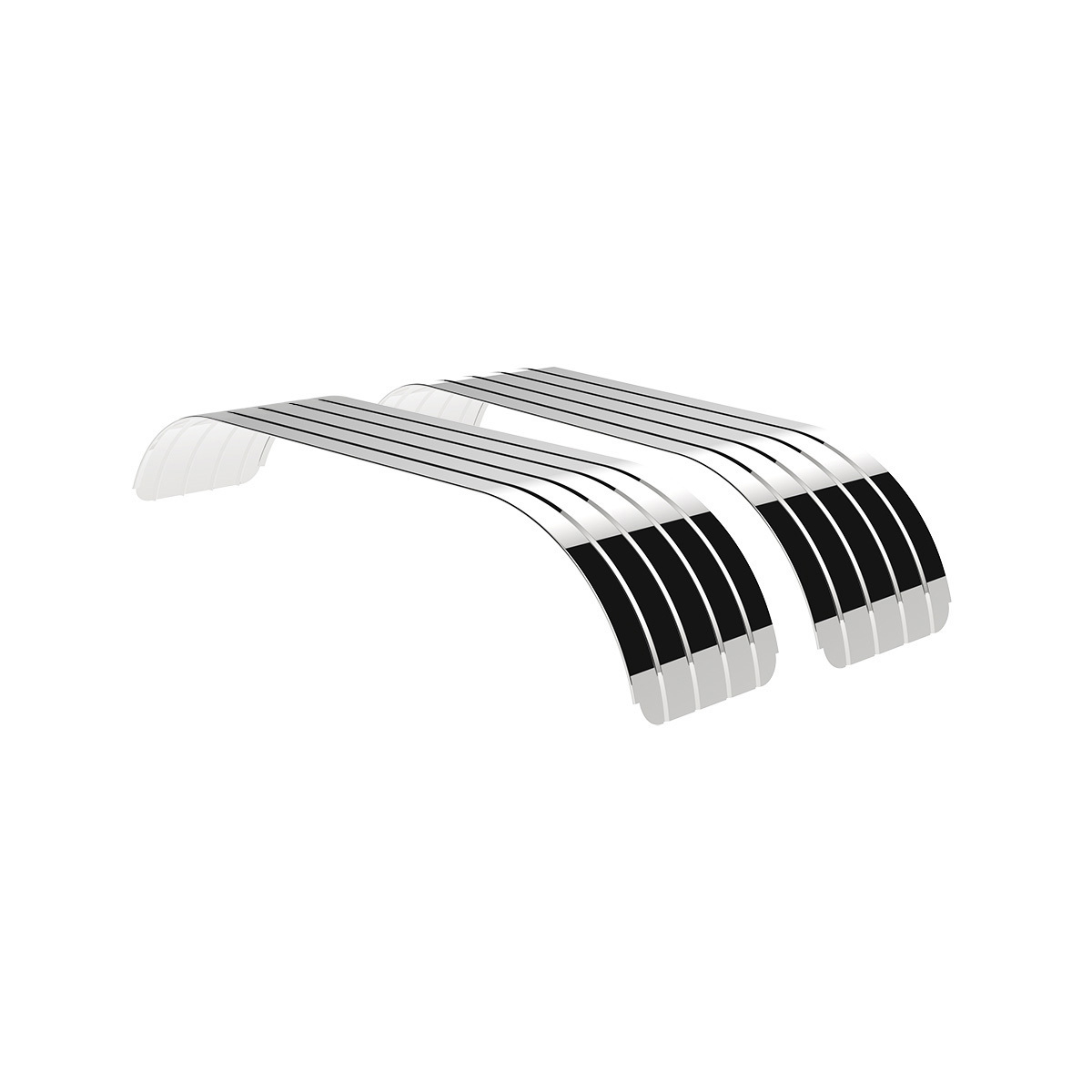 United Pacific 430 Stainless Steel Ribbed 120" Full Fender with 60" Fender Spread
