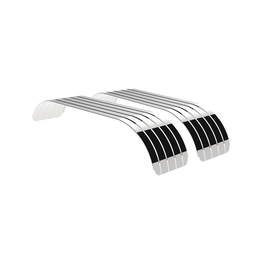 United Pacific 430 Stainless Steel Ribbed 120" Full Fender with 60" Fender Spread