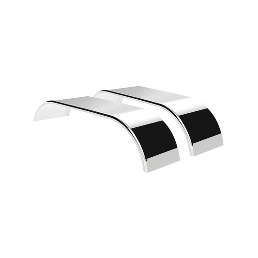 United Pacific 430 Stainless Steel Roll Formed Edge Smooth 120" Full Fender with 54" Fender Spread