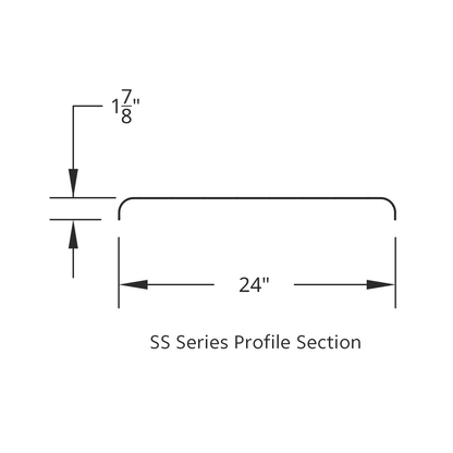 United Pacific 430 Stainless Steel Roll Formed Edge Smooth 120" Full Fender with 54" Fender Spread