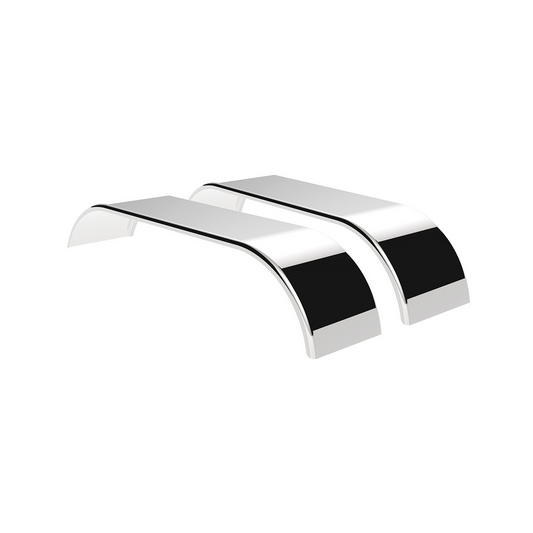 United Pacific 430 Stainless Steel Roll Formed Edge Smooth 120" Full Fender with 60" Fender Spread