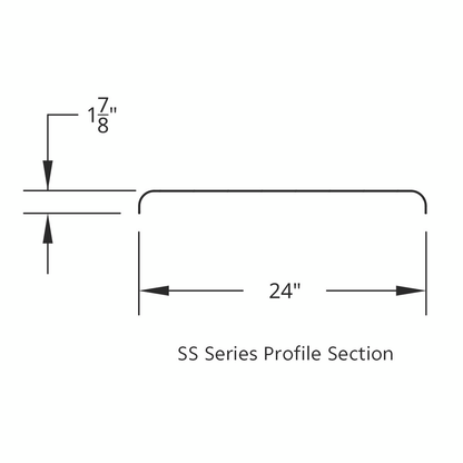 United Pacific 430 Stainless Steel Roll Formed Edge Smooth 120" Full Fender with 60" Fender Spread