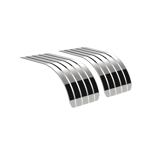 United Pacific 430 Stainless Steel Ribbed 60" Half Fender with 21 5/16" Drop