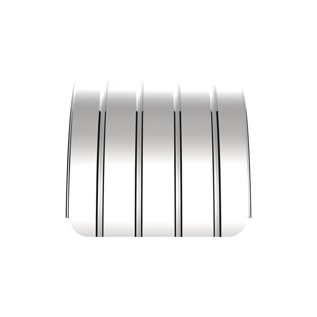 United Pacific 430 Stainless Steel Ribbed 60" Half Fender with 21 5/16" Drop