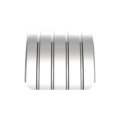 United Pacific 430 Stainless Steel Ribbed 60" Half Fender with 21 5/16" Drop