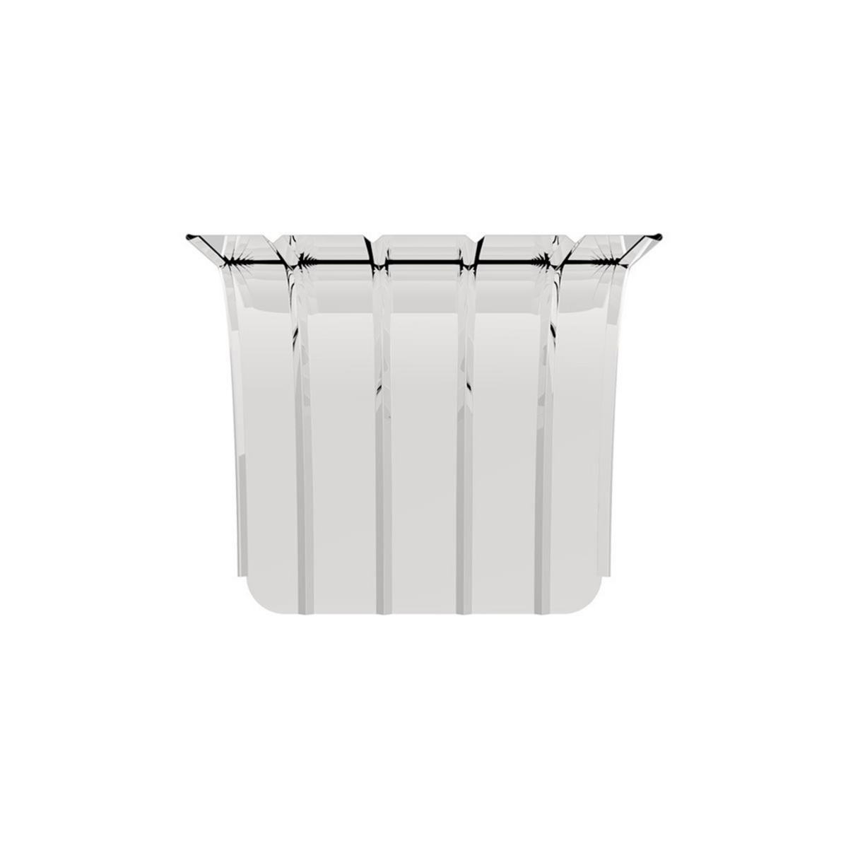 United Pacific 430 Stainless Steel Ribbed 60" Half Fender with 21 5/16" Drop