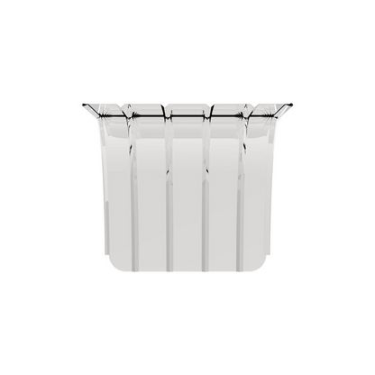 United Pacific 430 Stainless Steel Ribbed 60" Half Fender with 21 5/16" Drop