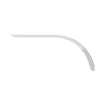 United Pacific 430 Stainless Steel Ribbed 60" Half Fender with 21 5/16" Drop