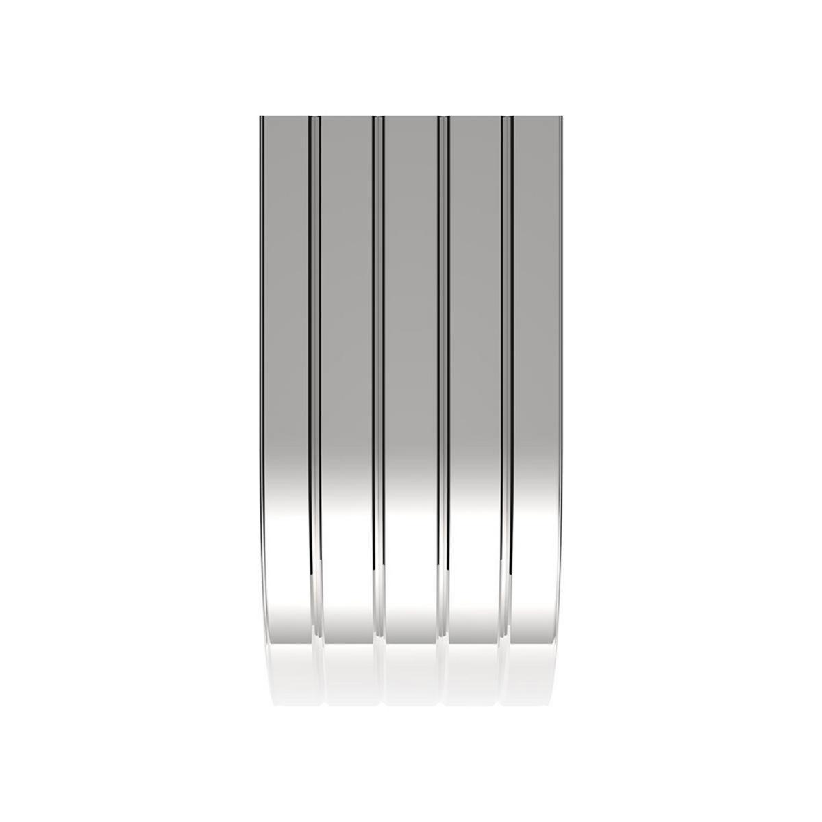 United Pacific 430 Stainless Steel Ribbed 60" Half Fender with 21 5/16" Drop