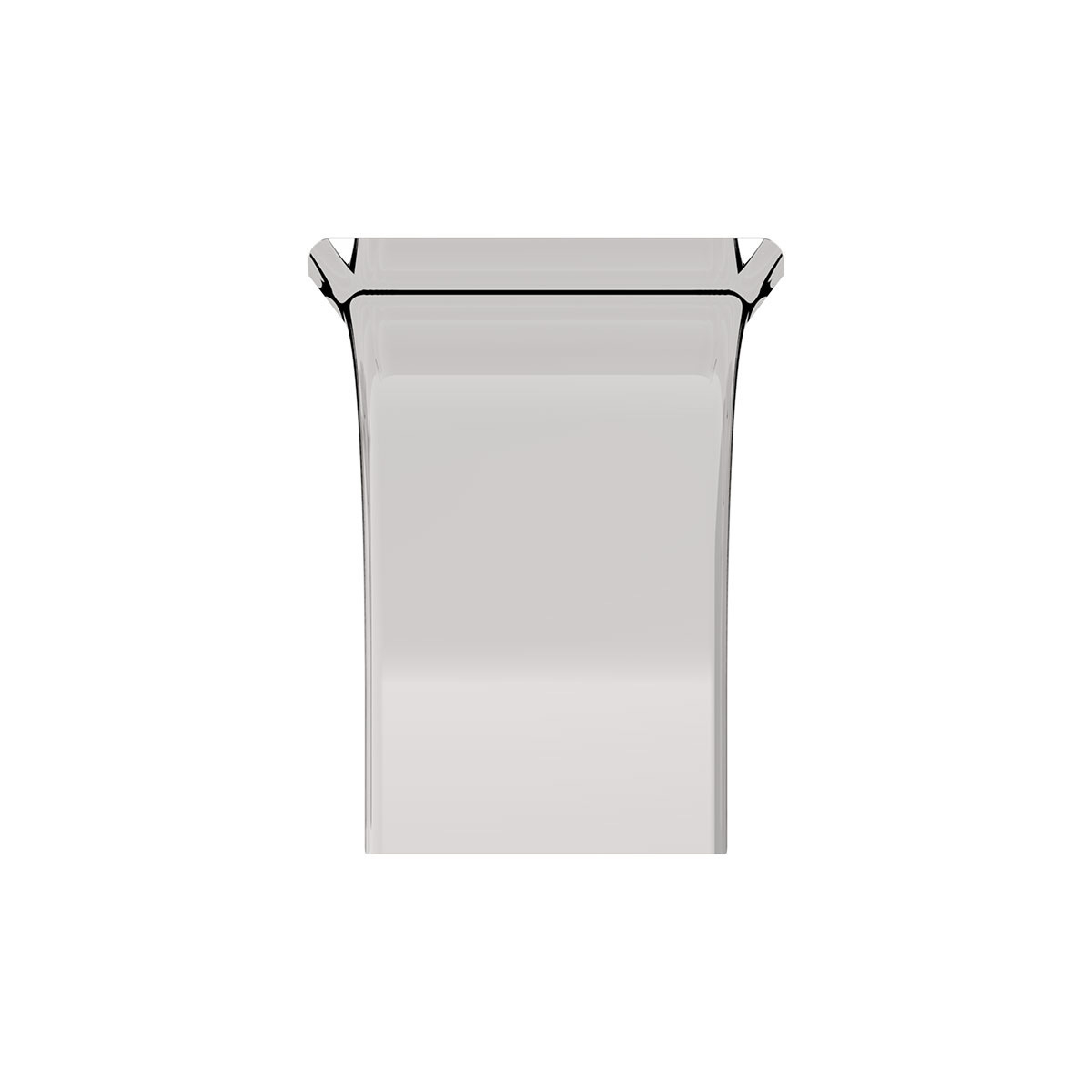 United Pacific 430 Stainless Steel Roll Formed Edge Smooth 80" Long Drop Half Fender