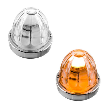 Clear Glass Lens Amber Dual Function 1157 LED Bulb Watermelon Flush Mount Light